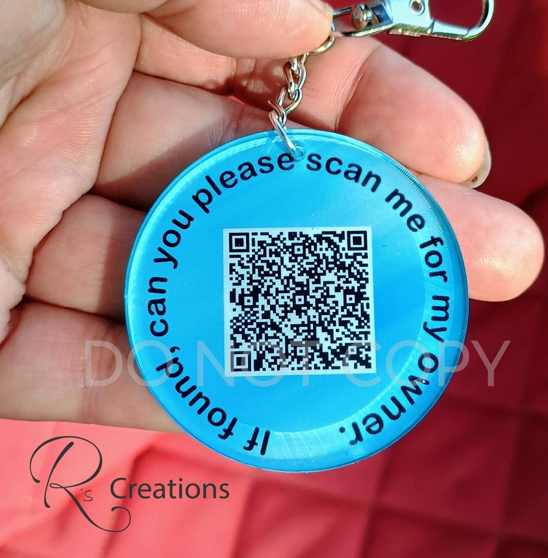 QR code emergency, lost and found, medical, tags, Custom QR codes, sunflowers, charms,