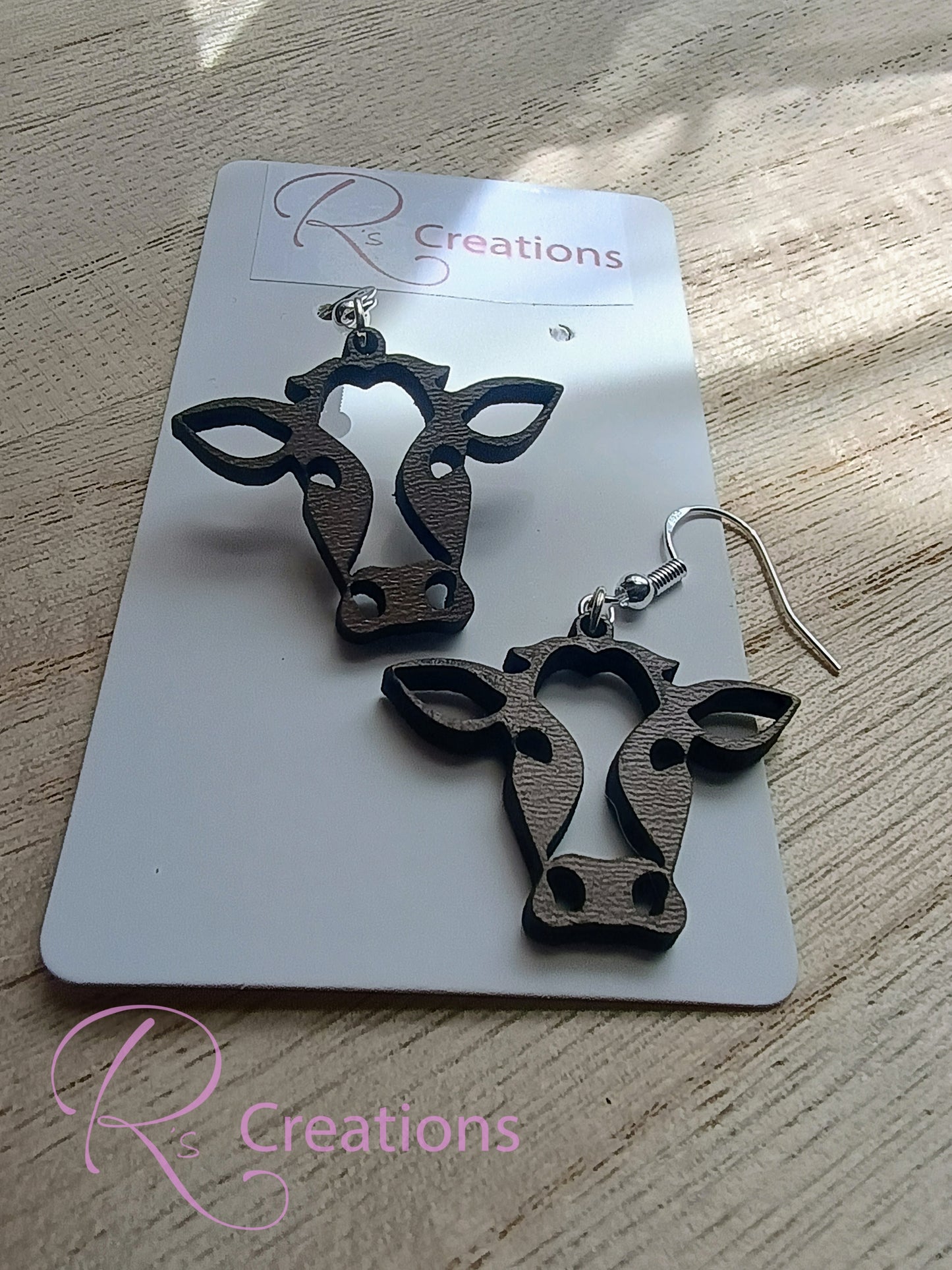 Cow head earrings