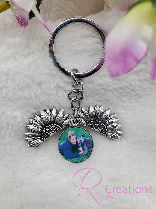 Sunflower keychain customized