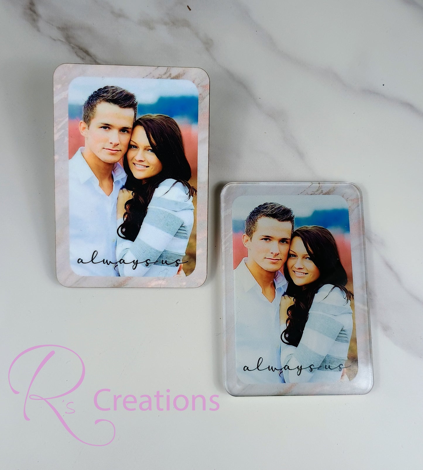 Sun visor clips for vehicles! Available in MDF wood or acrylic. Customize with your photo!