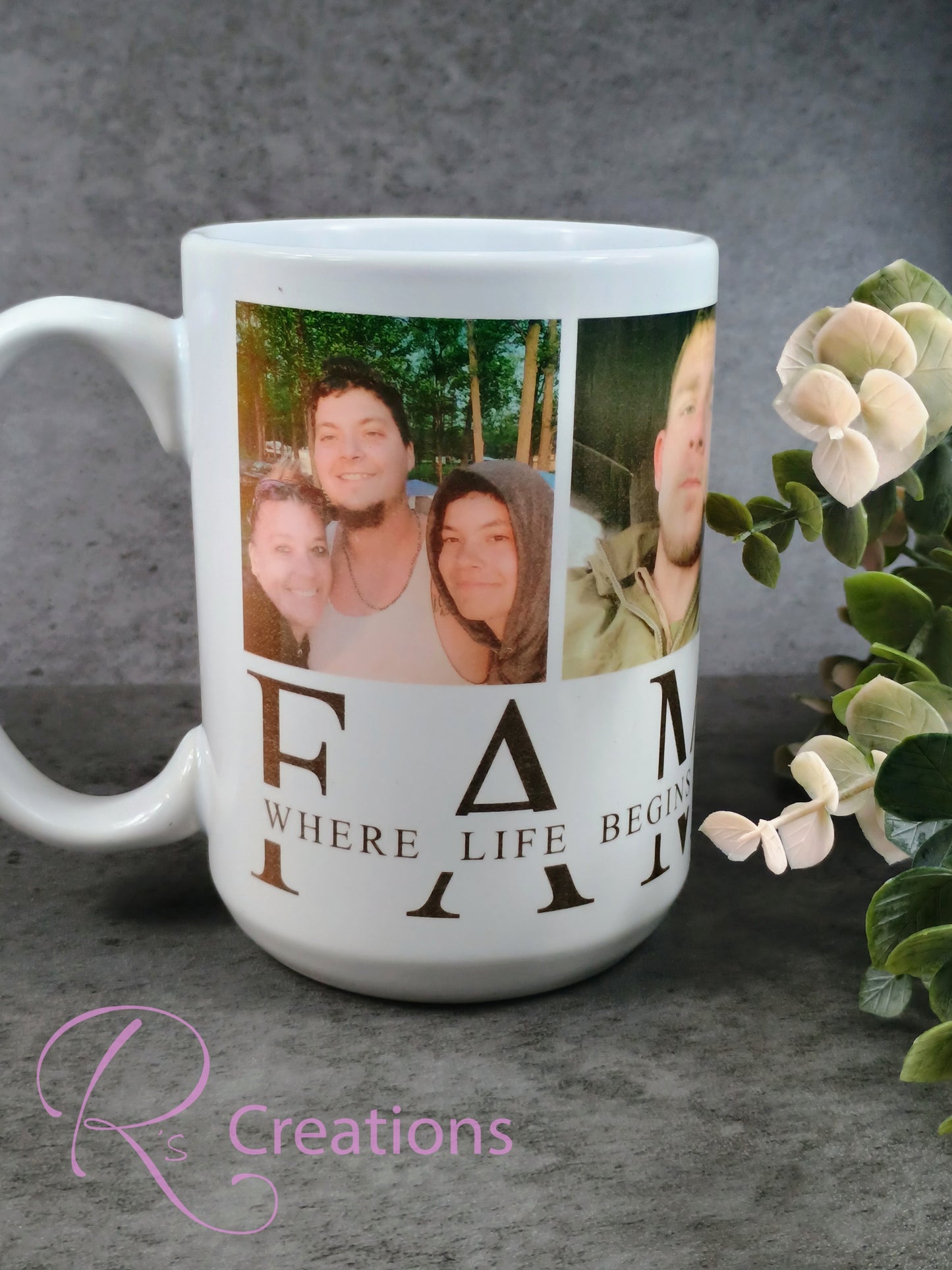 Customized FAMILY ceramic 15oz coffee mug