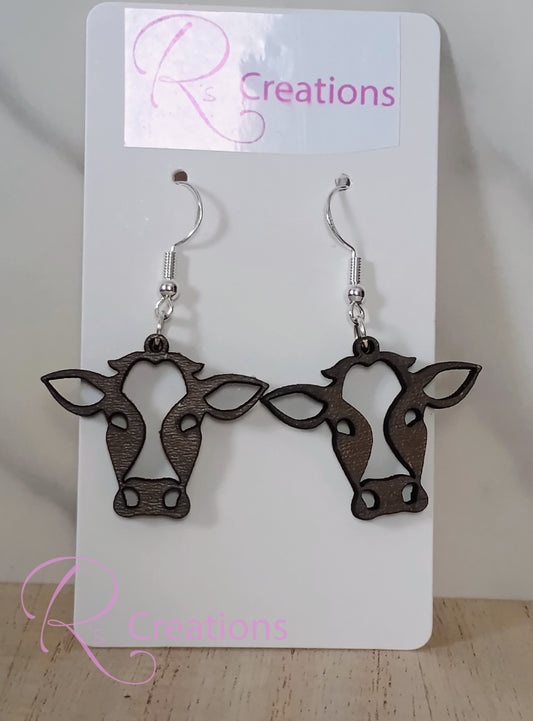 Cow head earrings