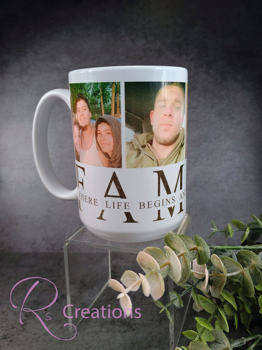 Customized FAMILY ceramic 15oz coffee mug