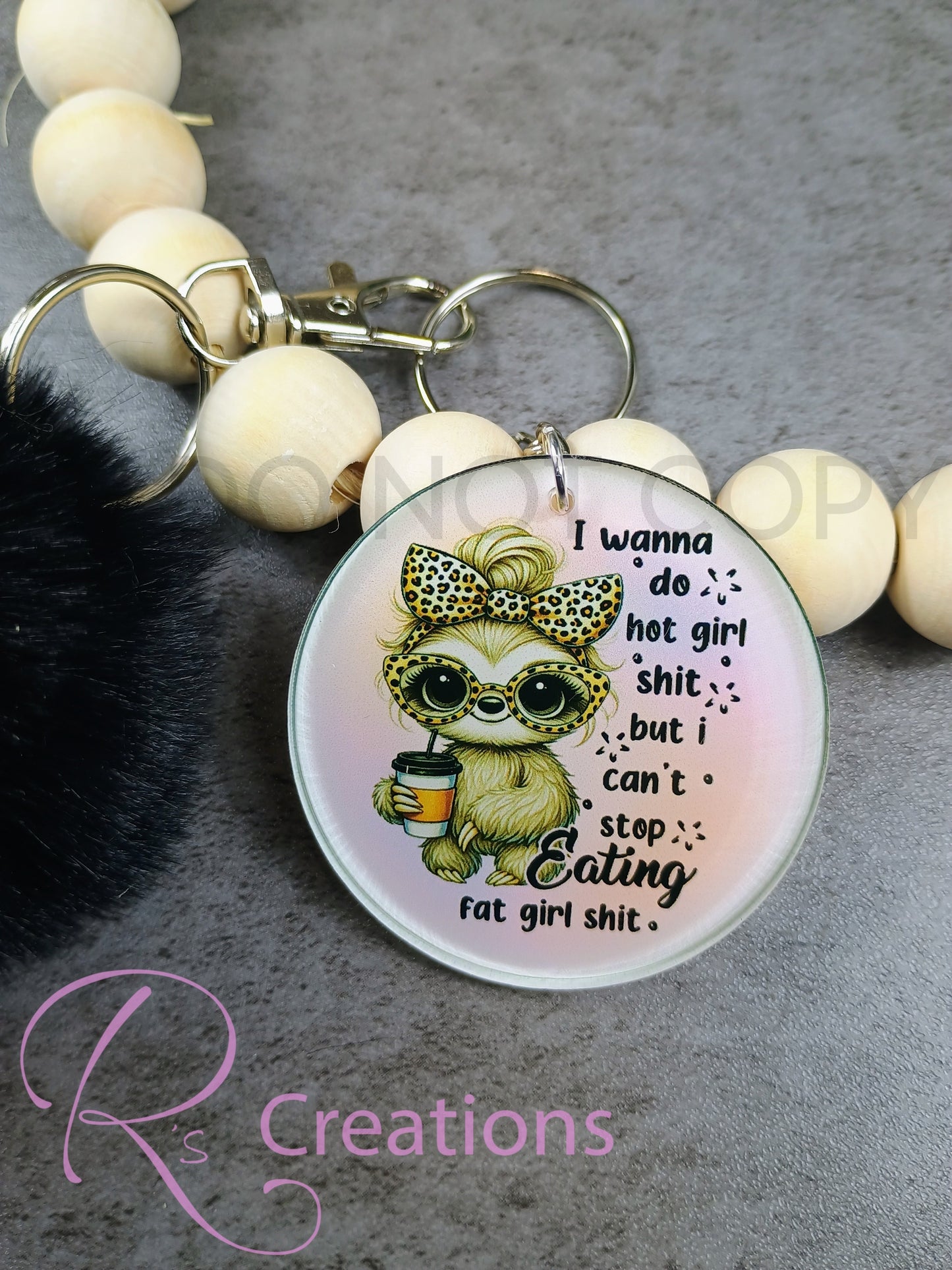 Hot girl s*it keychain and pom pom