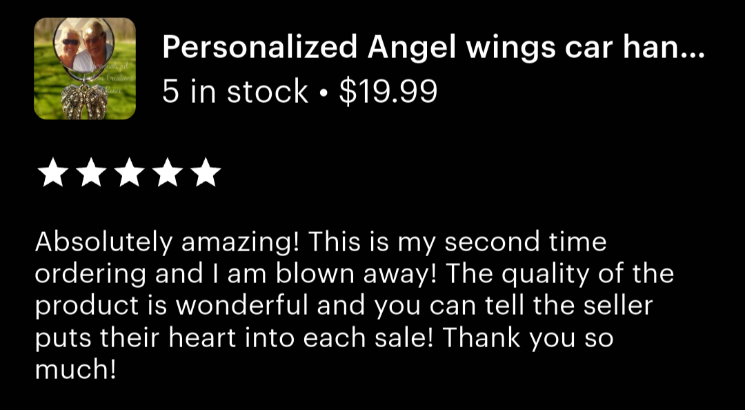 Angel wing bling hanger
