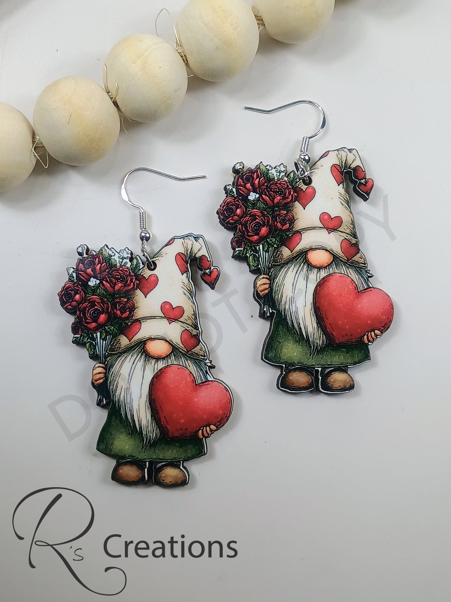 Gnome Valentine's earrings