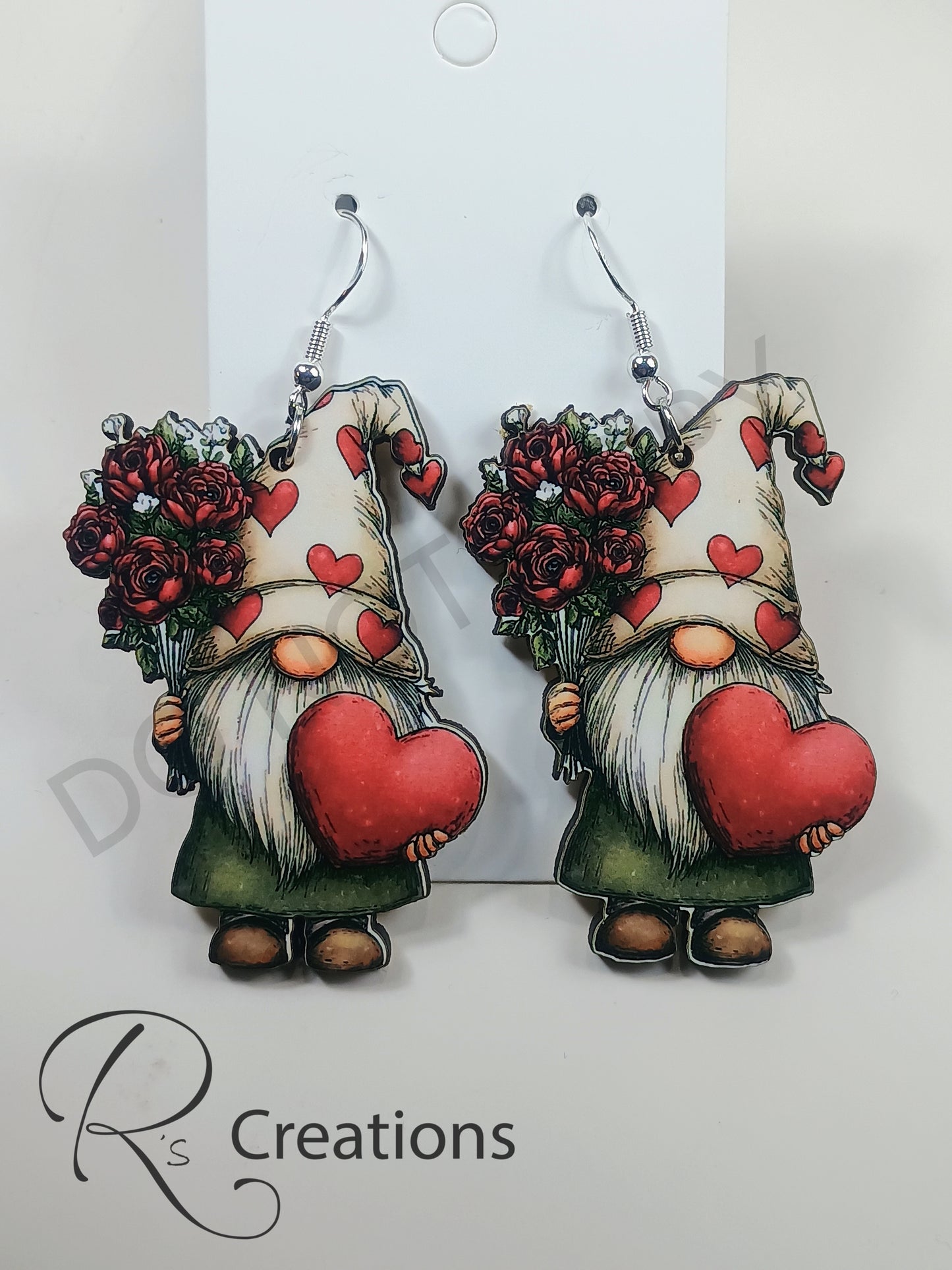 Gnome Valentine's earrings