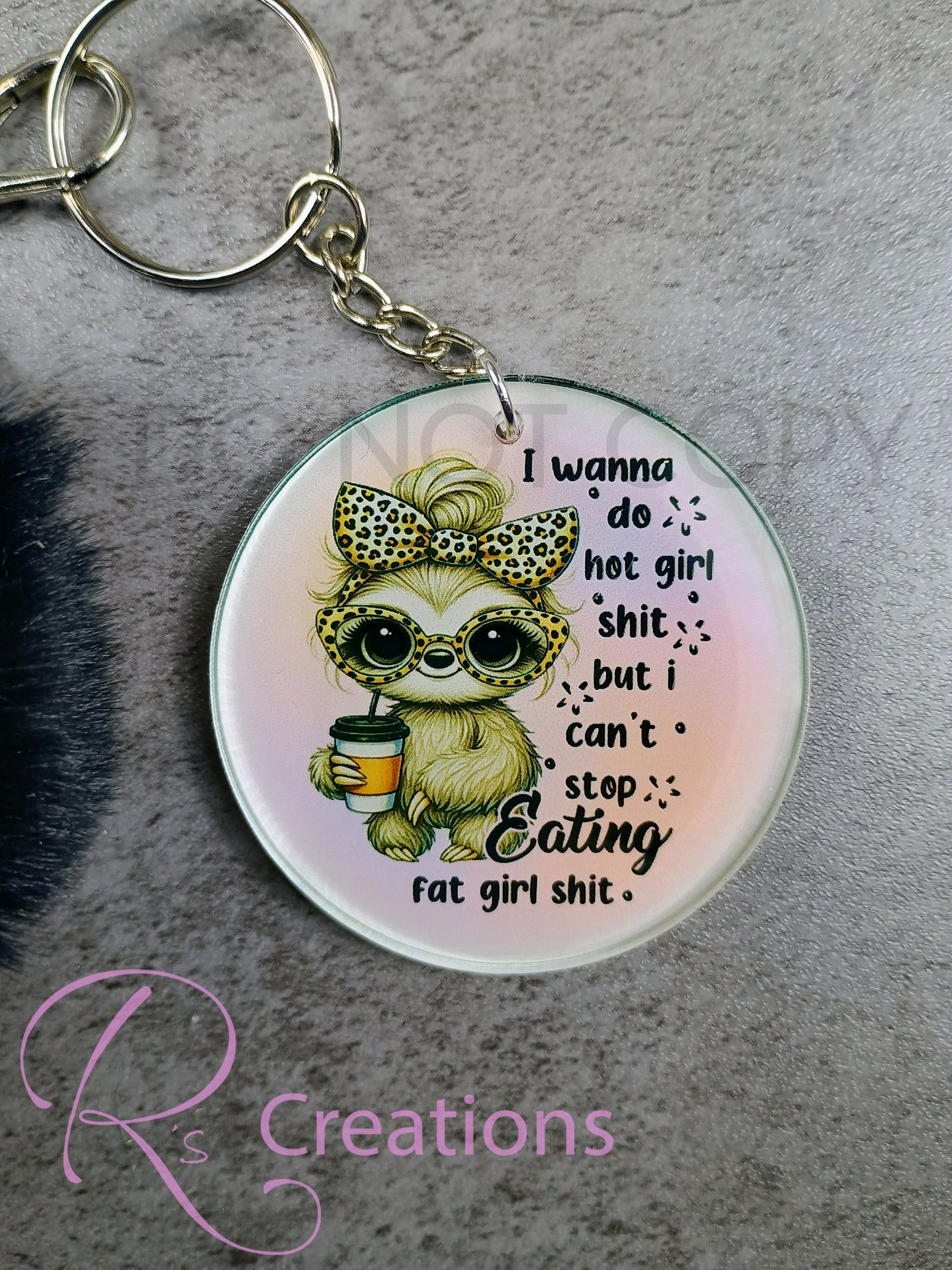 Hot girl s*it keychain and pom pom